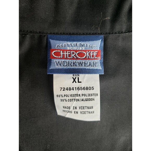 Cherokee Men’s Black Zip-Up Shirt XL – Embroidered Design, 3 Pocket Utility Styl - Picture 7 of 11